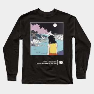 Ease Your Feet in the Sea - Minimal Style Graphic Design Long Sleeve T-Shirt